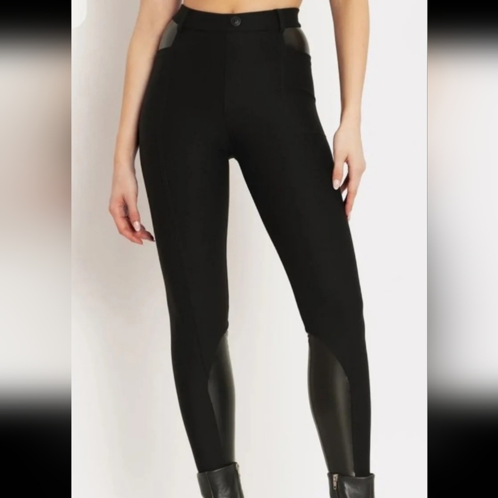 Blackmilk Black Panneled Spliced Hw Leggings
